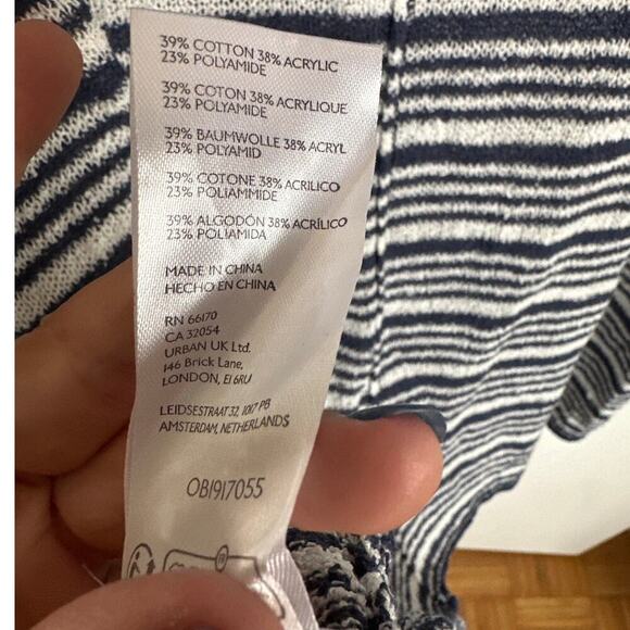 Free People Beach Knit Striped Lightweight Terry Cotton Sweater, Size S, NWOT - Picture 6 of 6